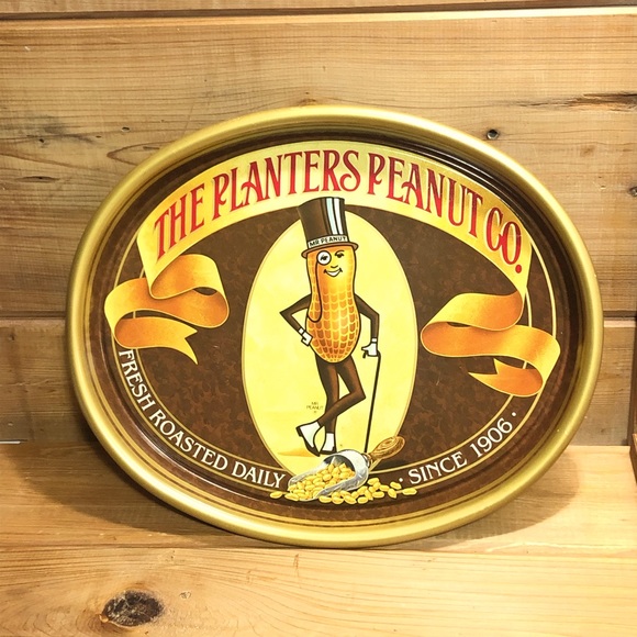 Vintage PLANTERS PEANUT Company Advertising Tray Platter-Retired Character - Picture 1 of 4